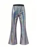 Nuevos Pantalones Acampanados Brillantes Europeos y Americanos para Hombre 2026 para Actuaciones en Escenario Juveniles, Fiestas y Discotecas