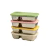 ¡Guau! Juego de Cajas de Almacenamiento para Refrigerador, Platos de Preparación Compartimentados de Acero Inoxidable 304, Recipientes para Comida Aptos para Microondas, Juego de 4 Piezas Transfronterizo