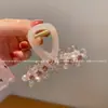 Horquilla de Cristal Exquisita y de Lujo Ligero para la Parte Trasera de la Cabeza de Mujer, Pinza de Tiburón de Tocados de Gama Alta, Nueva Horquilla de Moda