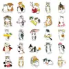 100 adesivos de grafite de gatinhos pintados à mão desenhos animados fofos criativos decorativos para copo capa de celular cartão goo adesivos DIY