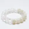 Pulsera de Cristal Blanco Luna Blanca Natural Sujin World para Mujer, Diseño de Moda, Pulsera de Lujo Ligero al por Mayor