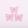 Grampo de cabelo especial de moda transfronteiriço acessórios de borboleta novo 5cm cor mágica camada única organza bordado de borboleta adesivos de tecido