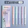 Caneta de Prática para Provas Haoli, Caneta Branca Pequena, Refil de Caneta Gel Retrátil para Estudante 0,5mm Caneta de Carbono de Secagem Rápida, Caneta Preta, Material de Escritório