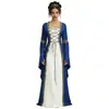Novo Conjunto de Vestido Palaciano Retrô com Capa para Festa a Fantasia Medieval Vitoriana