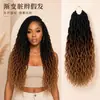 Pelucas Transfronterizas Cabello de Ganchillo Trenzas Rasta Afroamericanas y Europeas 18 pulgadas Goess Faux Locs Trenzas Rizadas