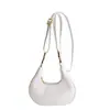 Bolsa de Ombro Única Elegante Casual Simples para o Trabalho Nova Moda Brilhante Primavera 2026 Pequena Bolsa em Formato de Meia-Lua para Mulheres