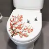 Comércio Exterior Fun-M552 Estilo Chinês Aquarela Flor de Pessegueiro e Pássaro Magpie Adesivos de Decoração para Banheiro Atacado Autoadesivo