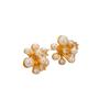 Brincos de Flor de Pérola para Mulheres, Brincos de Alto Padrão Estilo Francês, Joias de Orelha Únicas e Personalizadas, Brincos de Novo Estilo, Estilo de Nicho de Alto Padrão