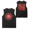Red Hot Chili Peppers Red Pepper banda Rock Americano retro lavado desgastado sin mangas Camiseta
