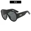 Estilo Coreano Nueva Moda Unisex Protección Solar Gafas de Sol de Montura Grande para Exteriores A Prueba de Viento Gafas de Sol con Personalidad Gafas de Sol de Gama Alta Genial