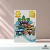 Conjunto Original de 5 Cartões Postais Pintados à Mão de Dali, Yunnan, Apresentando Estilo Gato de Azulejo, Mapa dos Pontos Turísticos e Lembranças