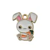 Huevo de Pascua Conejo Hoja de Arce Calabaza Accesorios Creativos DIY para Joyería Llavero Colgante Pequeño Transfronterizo