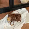 Otoño Invierno Retro Gamuza Patchwork Bolso de Hombro para Mujer 2026 Nuevo Color Bloque Bolso de Mano Estampado de Leopardo Bolso de Hombro Cruzado