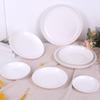 Plato Poco Profundo Blanco Puro al por Mayor Dongxing Plato Poco Profundo Cerámico Blanco Puro de Hotel Plato para Restaurante Plato para Bistec Plato para Arroz de Color Sólido para el Hogar Plato