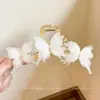 Pinza para el pelo de verano estilo ins con bloques de color para mujer, pasador lindo de lunares japoneses para niña, pinza de tiburón grande para recogidos.