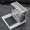 Caja organizadora de almacenamiento de música en CD, estante con capacidad para 12 álbumes de música y es un estante de exhibición