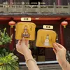 Bolsita Cultural y Creativa de Wutai Mountain, Monedero, Bolsa de Sachet de Wuye Manjushri, Bolsa Vacía, Cartera Grande, Bolsa Portátil de Brocado