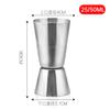 Venta al por mayor de fábrica taza medidora de acero inoxidable de doble cabeza taza Anz acero inoxidable vaso medidor de lados rectos vaso mezclador de bar de cócteles