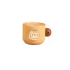 Sândalo Natural Cubo de Açúcar Gato Copo Acessórios DIY Pingente de Corrente de Celular Charme de Bolsa Escultura em Madeira Pequenos Acessórios