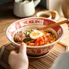 Tigela de Personagem Abençoado 8 polegadas Tigela para Sopa de Macarrão Doméstica 2025 Nova Cerâmica Cônica Tigela para Macarrão Tigela Grande para Arroz Tigela para Ramen