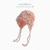 Producto Nuevo, Estilo Nuevo Sombrero para Niños, Sombrero de Lana con Diseño de Flor Hueca para Otoño e Invierno, Gorro de Punto con Protección para las Orejas para Niñas, Gorro de Punto para Bebé Niña