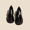 Mocasines de Piel de Vaca de Dos Capas con Suela Gruesa para Mujer 2026 Nueva Moda Versátil Estilo Británico Zapatos Pequeños de Cuero que Aumentan la Altura Zapatos de Temporada Baja para Primavera y Otoño
