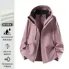 Jaqueta Masculina 3 em 1 Estilo Luo Tuo à Prova de Vento e Água para Uso Outdoor, para Pessoas Baixas, Ciclismo Feminino, Caminhada e Montanhismo