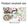 Nuevo LD96018 Adhesivo de pared autoadhesivo con diseño de mariposa, flor y bicicleta para niña, para dormitorio, mesita de noche y hogar