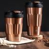 Taza de Café Portátil para Coche Tyeso con Tapa, Portátil para Exteriores Dentro y Fuera Acero Inoxidable 304 de Alto Valor Almacenamiento Portátil