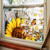 Ct8017 Nuevo Girasol Mariposa Pegatina para Ventana Dormitorio Puerta de Vidrio de Ventana Decoración del Hogar Pegatina para Ventana Venta al por Mayor