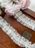 Puntos DIY Malla Ancha Extendida Ropa de Bebé Volante Plisado Borde de Falda Decorativo Encaje