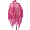 Xale de Verão com Franjas Vazadas Estilo Europeu e Americano Proteção Solar para Praia Cobertura para Biquíni Roupa Exterior para Mulheres Estilo Novo Transfronteiriço