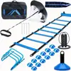 Set de Escalera Ágil Personalizado Escalera de Entrenamiento Conos Marcadores Conos de Obstáculos Vallas Equipo de Fitness de Fútbol Multifuncional