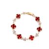 Pulsera mujer Trébol luz de lujo nuevo circonita Pulsera niña dulce fresco diseño pulsera ciruela de ala ancha