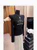 Foto real 24 início do outono strass ombro oblíquo cruzado sânscrito manga longa camiseta slim slim shirt garota popular