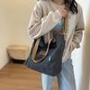 Bolsa de Lona de Color Puro Estilo Coreano Bolso de Mujer 2024 Nuevo Ins Gran Capacidad Casual Versátil Ropa de Trabajo Bolso de Hombro Bolso Tote