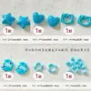 [Wangyang] Material e acessório para corrente de celular DIY temático de queijo Hello Kitty pintada de azul e branco em formato de estrela de acrílico