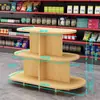 Supermercado Ilha de Leite Prateleira Expositora Rack Sapateira em Arco Mesa de Exposição Central Redonda