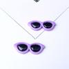 Versão coreana de resina pequenos óculos de sol jóias acessórios decorativos multi-colorido Joker coração oval óculos acessórios atacado