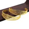 2-7010 Pulsera de Cobre para Mujer, Pulsera Abierta Ajustable en Forma de C, Accesorios de Joyería para Mujer, Corona de Pelo de Jade, Collar