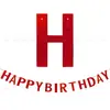 Nova faixa de aniversário de PET com glitter a laser, faixa colorida com letras HAPPY BIRTHDAY para decorações de festa