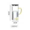 Conjunto de Jarra de Água Fria de Vidro Esculpido à Mão Estilo Coreano, Jarra para Cold Brew Resistente a Altas Temperaturas, Jarra de Água Fria para Presente, Pode Ser Impresso com Logo