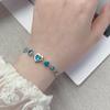 Pulsera de Plata Esterlina S925 Dulce Moda Corazón de Amor para Mujer Estilo Coreano Elegante Lujo Pulsera Nicho de Alta Gama Joyería de Mano