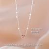 Collar de amor chapado en plata 925 para mujer, con perla, diseño avanzado, estilo nicho, textura, otoño e invierno, ligero, lujoso, dulce, cadena de clavícula.