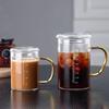 Copo Medidor de Vidro Copo de Leite Caneca Doméstica para Café da Manhã Espessado Resistente ao Calor Copo para Micro-ondas de Cozinha para Assar