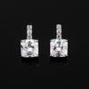 Aretes de Zirconia Cuadrados Qingxingfei Aretes Diamante de Circonio Austriaco Moda Coreana Regalo para el Día de las Niñas Outlet de Fábrica