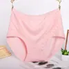 Calcinhas de renda macias de modal com cintura alta respiráveis para mulheres curvilíneas mm200 kg plus size plus size