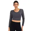 Nova Camisa Externa para Corrida Manga Longa, Dupla Face, Duas Formas de Usar, Roupa de Yoga Sexy e Respirável, Body Multiuso para Esportes ao Ar Livre