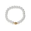 Pulsera Redonda de Perlas de Cristal Shijia 10 mm Simple y Moderna Versátil Que No Se Desvanece Pulsera Tricolor del Mismo Estilo Fiebre