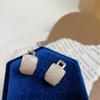 Pendientes de Esmalte con Gota de Aceite de Aguja de Plata S925 de Joyería Qingdao Pendientes Elegantes Retro Franceses Pendientes Elegantes Antiguos